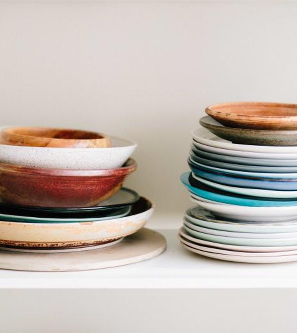 Assiettes en grès émaillé, lot de 6