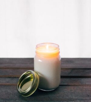 Bougie parfumée en pot de verre