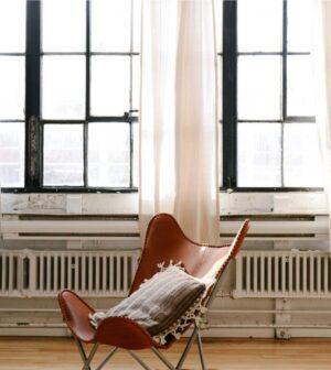 Fauteuil butterfly en cuir