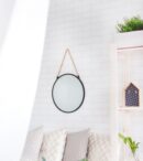 Miroir rond à sangle