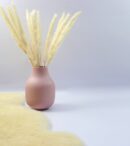 Vase en céramique rose poudré