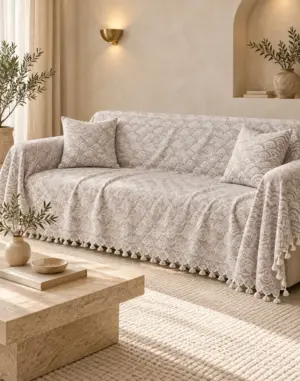 Jeté Tawos + 2 Coussins